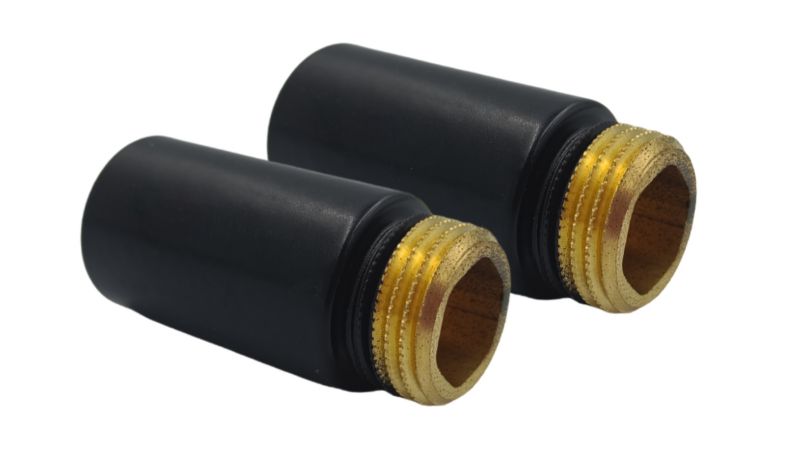 Przedłużka 1/2" 4 cm 2 szt. Czarna