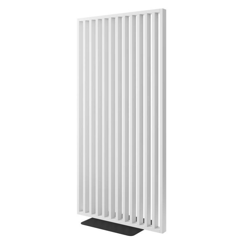 Ścianka Działowa z Podstawą - Gotowy zestaw - Biały Mat. - LAMELE3D - 1 szt.