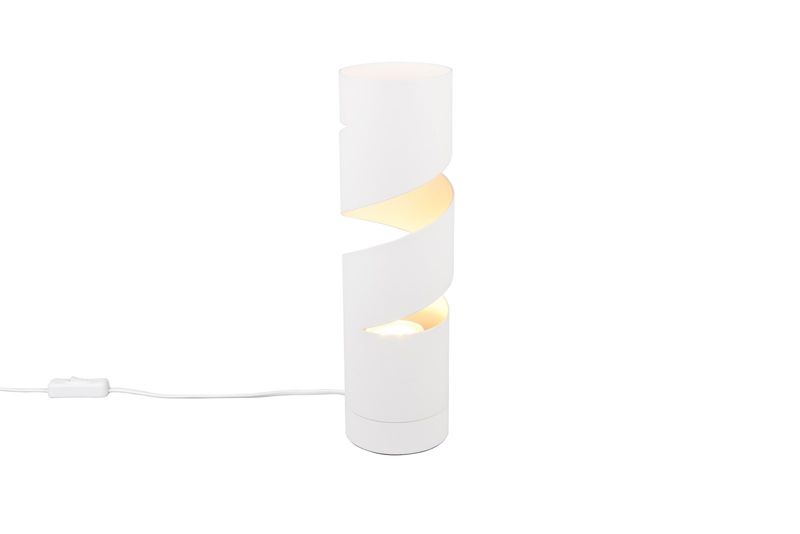 Lampka stołowa Trio Stream biały mat 1 x GU10 x 10W IP20 wym: 35 x 10 x 10 cm metal - 1 szt.