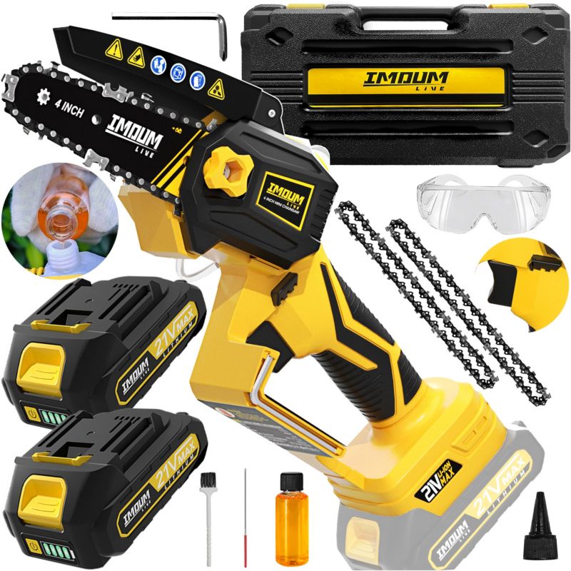 Piła łańcuchowa Imoum 400W akumulatorowa bezszczotkowa 4" 2xAkumulator 1 kpl.
