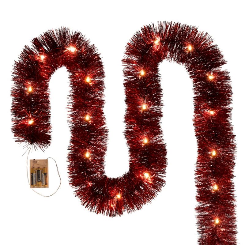 Łańcuch LED choinkowy JUMI czerwony na baterie świąteczny na choinkę 6 metrów 1 szt.