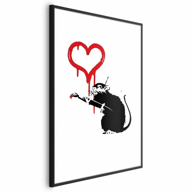 Plakat Artgeist Love Rat 21x30 cm z ramą czarną 1 szt