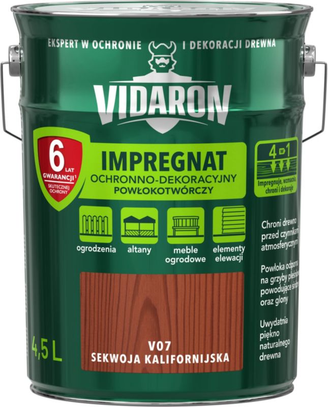 Impregnat do drewna Vidaron sekwoja kalifornijska 4,5 l