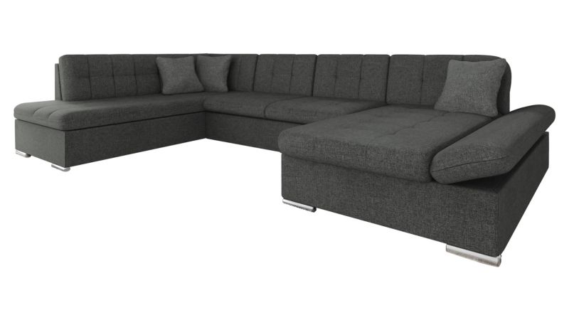 Narożnik z funkcją spania MIRJAN 24 Bergen prawy grafitowy/grafitowy/szary 1 szt.