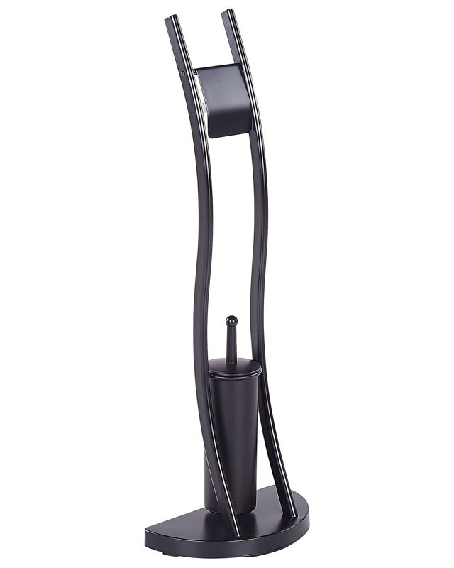 Stojak na papier toaletowy ze szczotką Soacha Metal Czarny 1 szt.