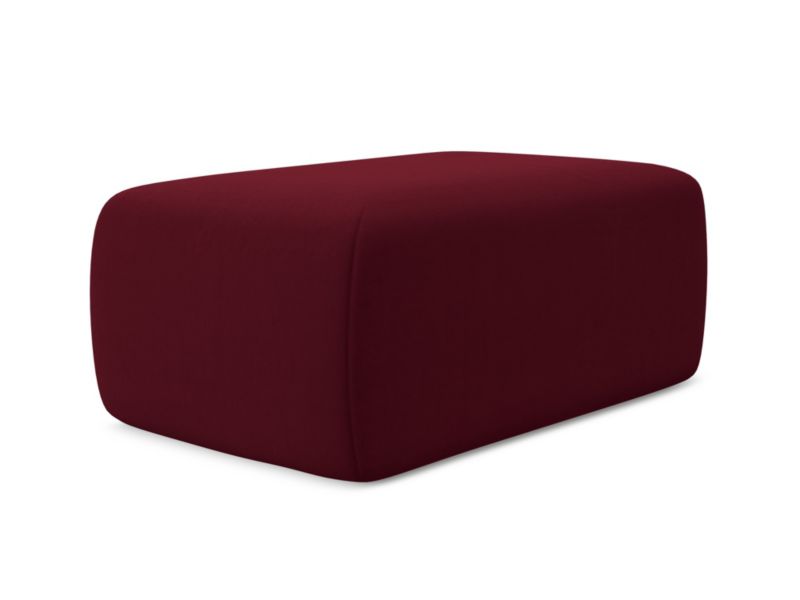 Pufa LaMiaSofa PERUGIA z tkaniny welwetowej 102x62 cm burgundowy 1 szt.