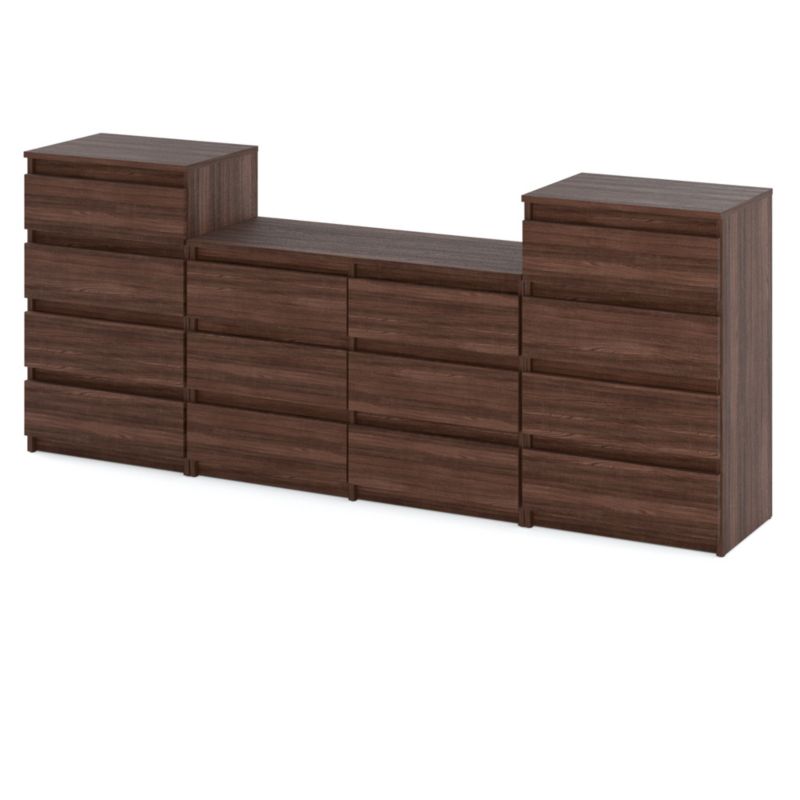 Komoda Hurtownia-Mebli Szuflady 14 Zestaw komód Hugo 464 220cm Dąb Wenge Dąb Wenge 220x33.5x92.5 cm 1szt.