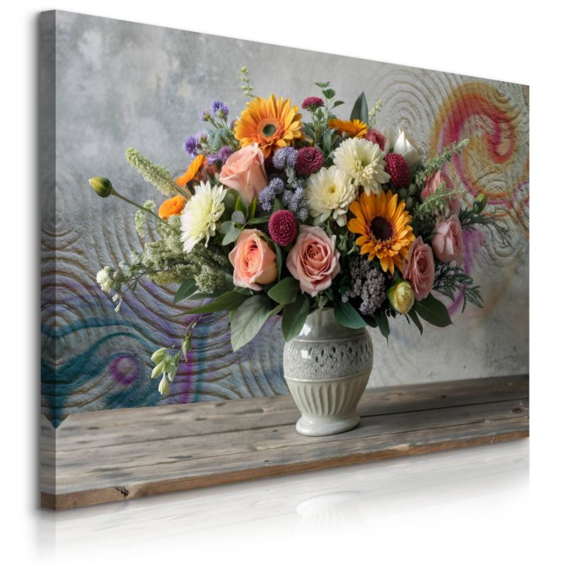 Obraz Muralo Bukiet Kwiatów Natura 100x70 cm 1 szt.