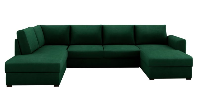 Narożnik z funkcją spania MIRJAN 24 Wilma Premium lewy butelkowa zieleń 1 szt.