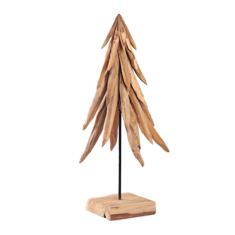 Choinka na pniu, Solis Decor by Aleksandra Sobota, drewno tekowe 78 cm, 1 szt.