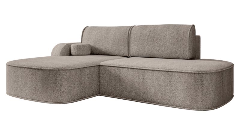 Narożnik z funkcją spania MIRJAN 24 Koro lewy srebrny szary 1 szt.