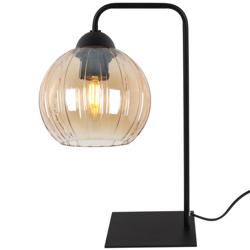Lampa stołowa nocna Light Home Costa 1x E27 60W czarny/miodowy 1szt.