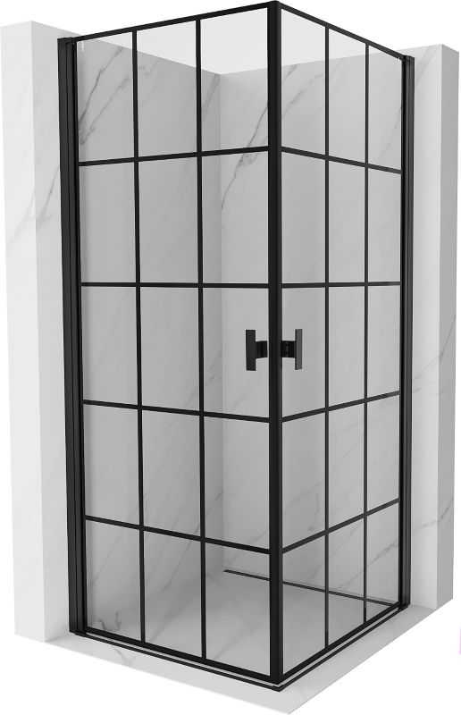 Kabina prysznicowa Mexen Mist-B czarna kratka 90x90 cm 1 szt