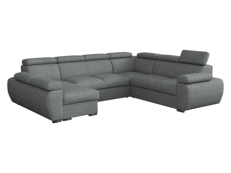 Narożnik z funkcją spania MIRJAN 24 Boston U lewy LC+2P+R+2R grafitowa plecionka 1 szt.