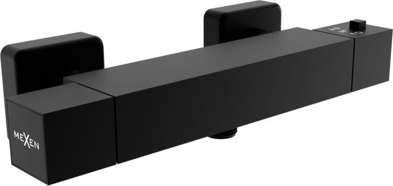 Termostatyczna bateria prysznicowa Mexen Cube czarna 77200-70 1 szt.