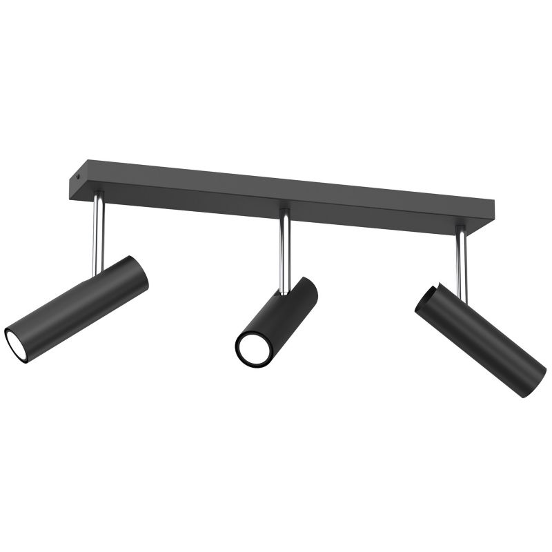 Lampa sufitowa Luminex Axion czarny mat-chromowana Listwa z lampami 3 x GU10 x 8W wym: 31 x 60 x 10 cm - 1 szt.