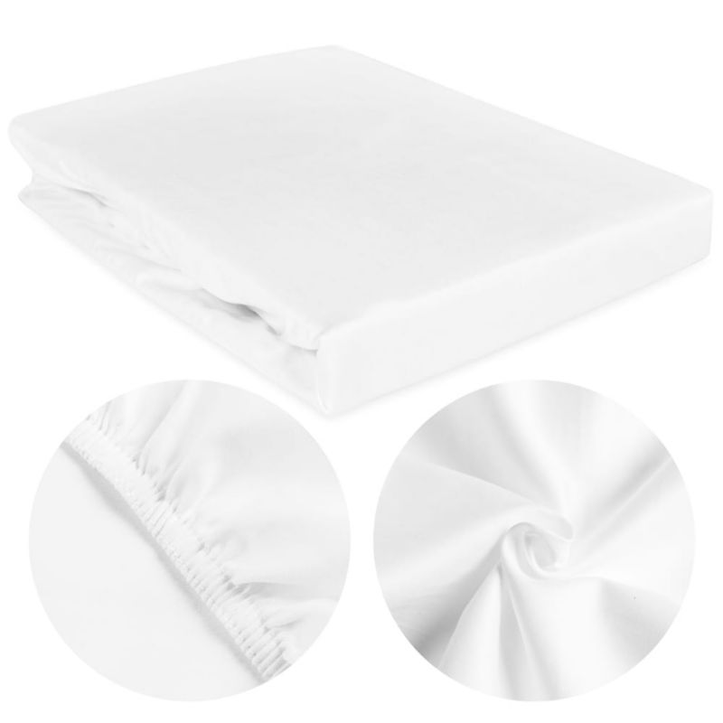 Prześcieradło satynowe z gumką Darymex 200x220 kolor Biały 1 szt.