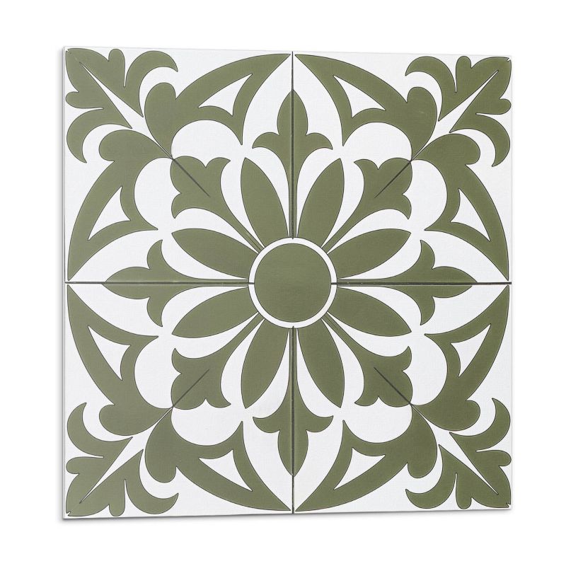 Kafelki samoprzylepne Wallfluent 50x50 cm Wzór florystyczny z liśćmi 4 szt.