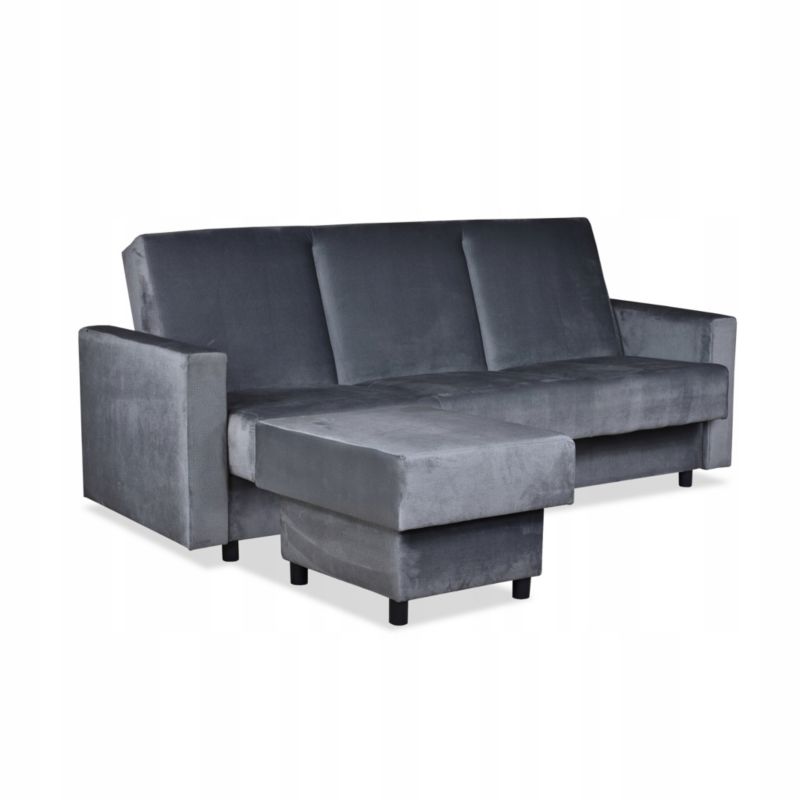 Wersalka do salonu z pufą rozkładana Family Meble Alicja szary 1szt