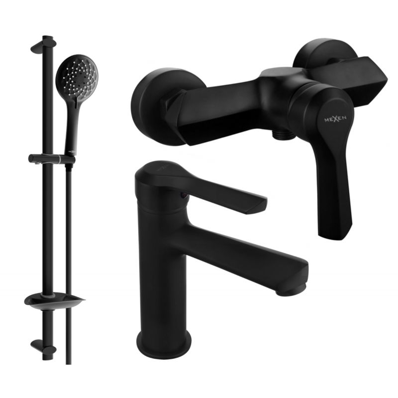 Zestaw prysznicowy Mexen Sabre czarny 72104DB74-70 1 szt.