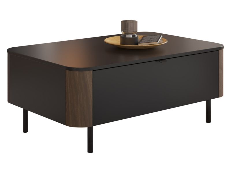 Stolik kawowy MIRJAN 24 Pero 05 czarny + orzech 1 szt.