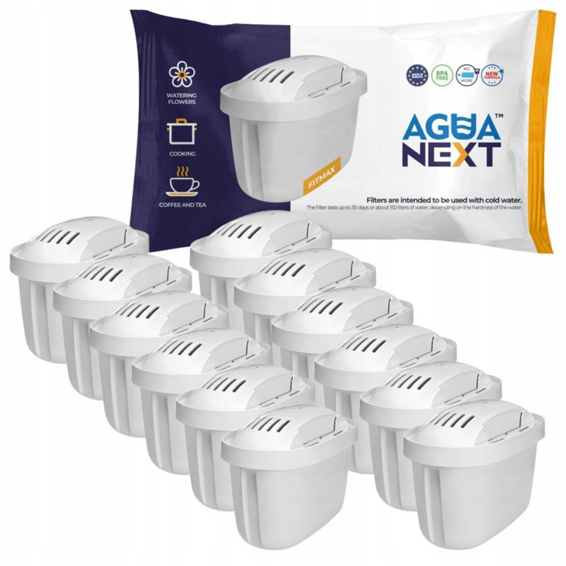 Filtr wody, Agua Next, wkład, do dzbanka filtrującego, zamiennik do Dafi, Laica, Aquaphor, 12szt