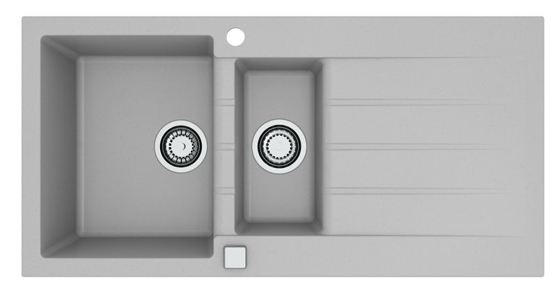 Zlewozmywak granitowy Alveus Cadit 80 kol. 81 beton (100x50) 1,5-komorowy 1szt.