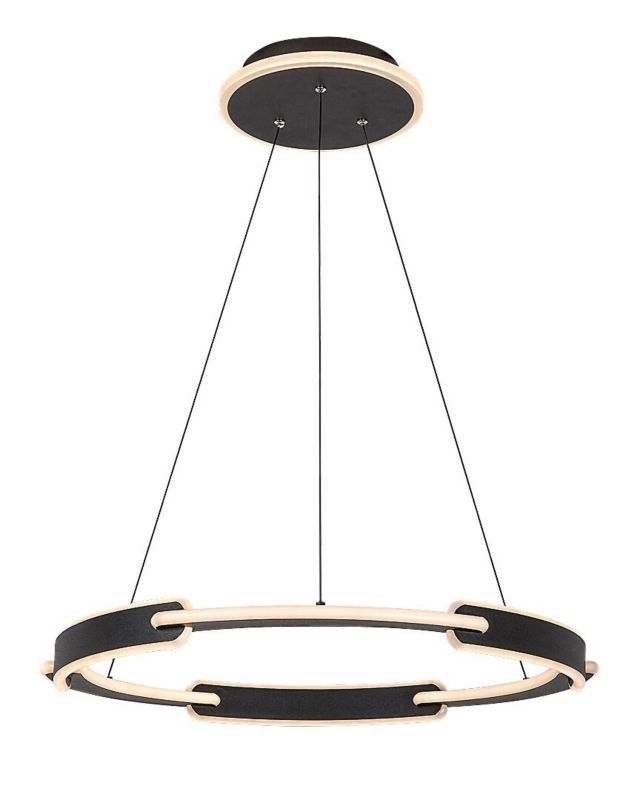 Lampa wisząca Rabalux Sindri 2296 czarno-biała ring wbudowany LED 45W 1 szt.