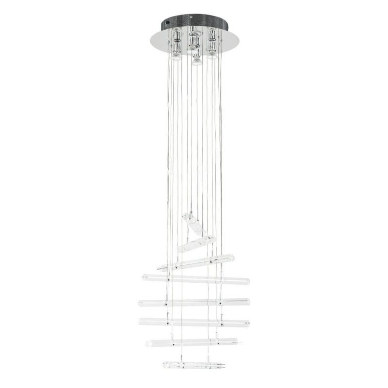 Lampa sufitowa wisząca Italux Spyro 4897 chromowana przezroczysty nowoczesna 20xGU10 x 50W 1 szt.
