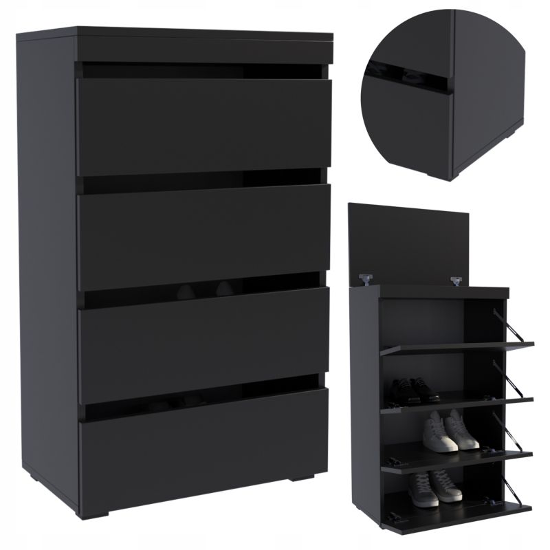 Szafka na buty Matkam regał FIGARO 60 cm Per czarny 1 szt.