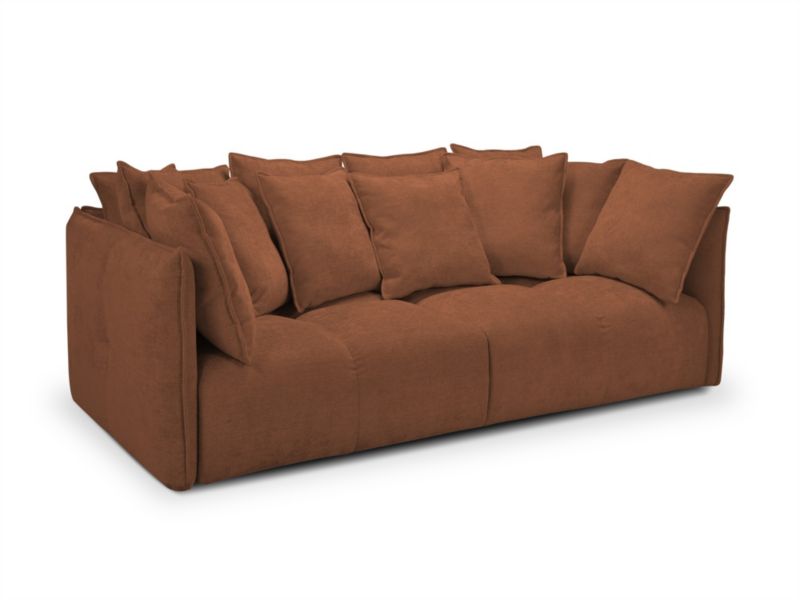 Sofa 3-osobowa LaMiaSofa FABRO z tkaniny szenilowej 250x125 cm terakota 1 szt.