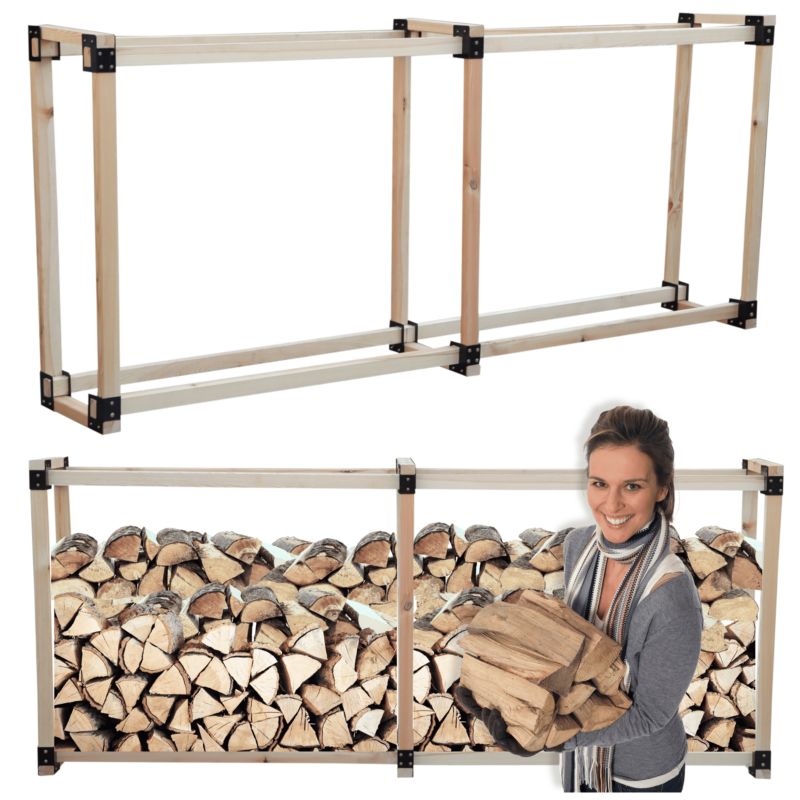 Stojak drewutnia na drewno kominkowe MODO24 wiata na drzewo opałowe 1,4 m3 1 szt.