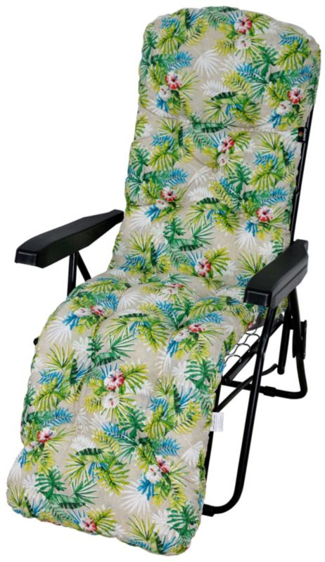 Poduszka na leżak z podnóżkiem AMPO gruba beżowy niebieski 1 szt.