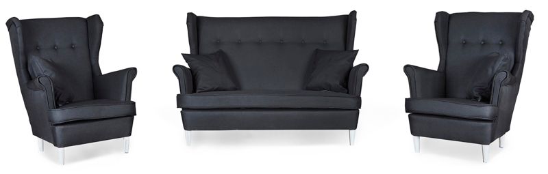 Zestaw wypoczynkowy uszak do salonu sofa fotele Family Meble ARI 1szt