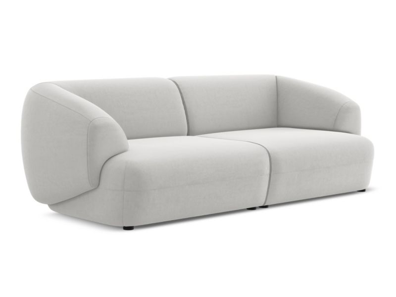 4-osobowa kanapa modułowa LaMiaSofa RIMINI z tkaniny welwetowej 232x98 cm srebrny 1 szt.