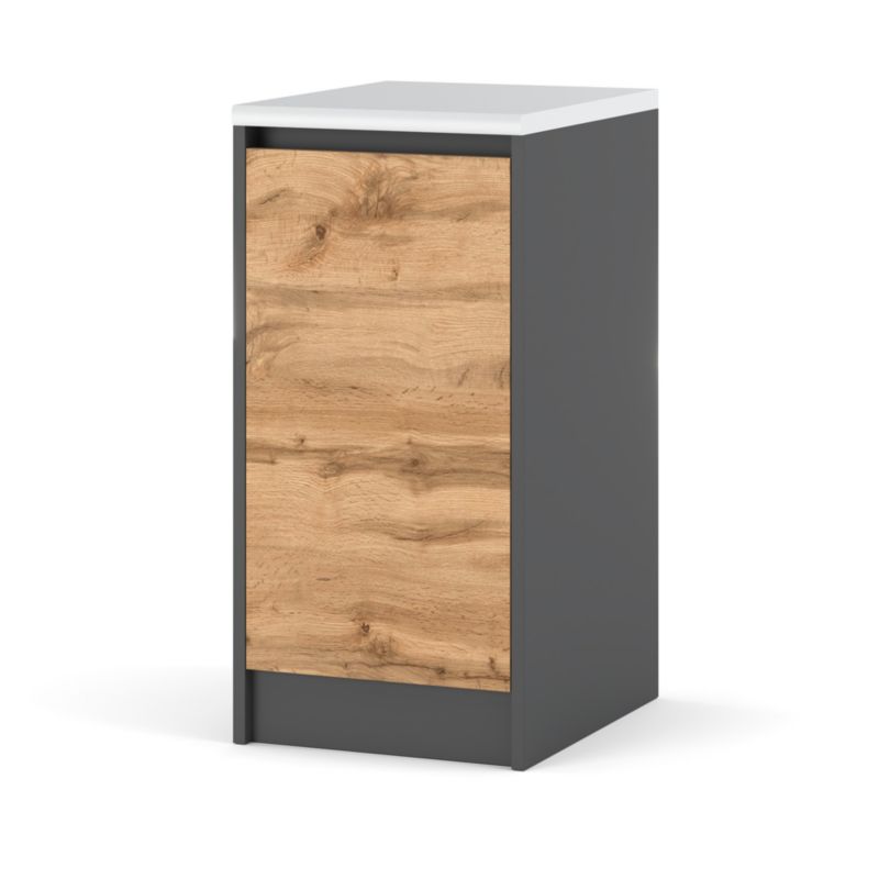 Szafka Kuchenna Hurtownia-Mebli Stojąca Bella dolna D40 40cm Szary Mat Dąb Wotan 40x47x85 cm 1szt.