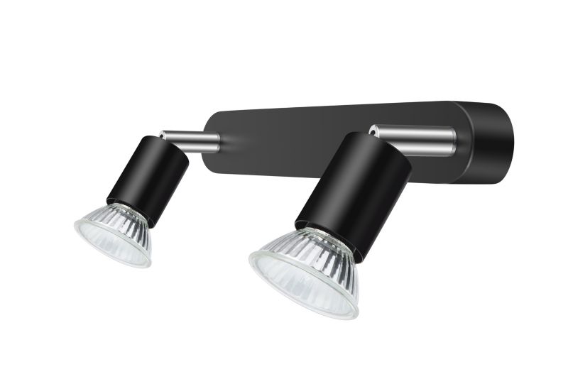 Spot listwa 2-punktowy GU10 czarny
