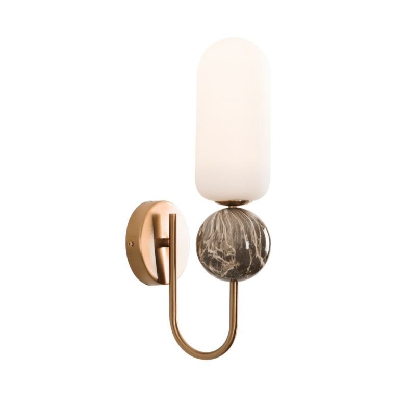 Kinkiet ścienny Maxlight Roma złoto szczotkowane styl retro 1 x G9 x 12W IP20 wym: 42 x 19 x 12 cm - 1 szt.