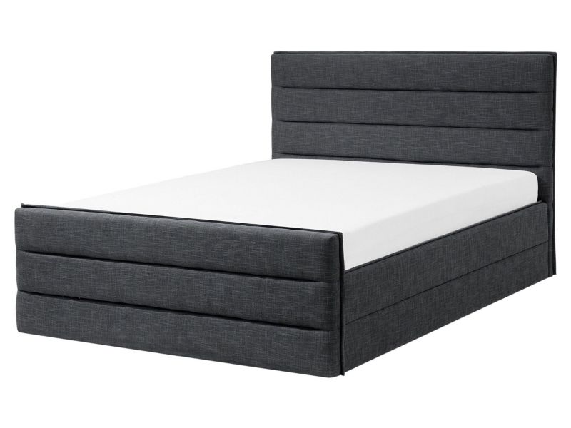 Łóżko Valbonne 160 x 200 cm Ciemnoszary 1 szt.