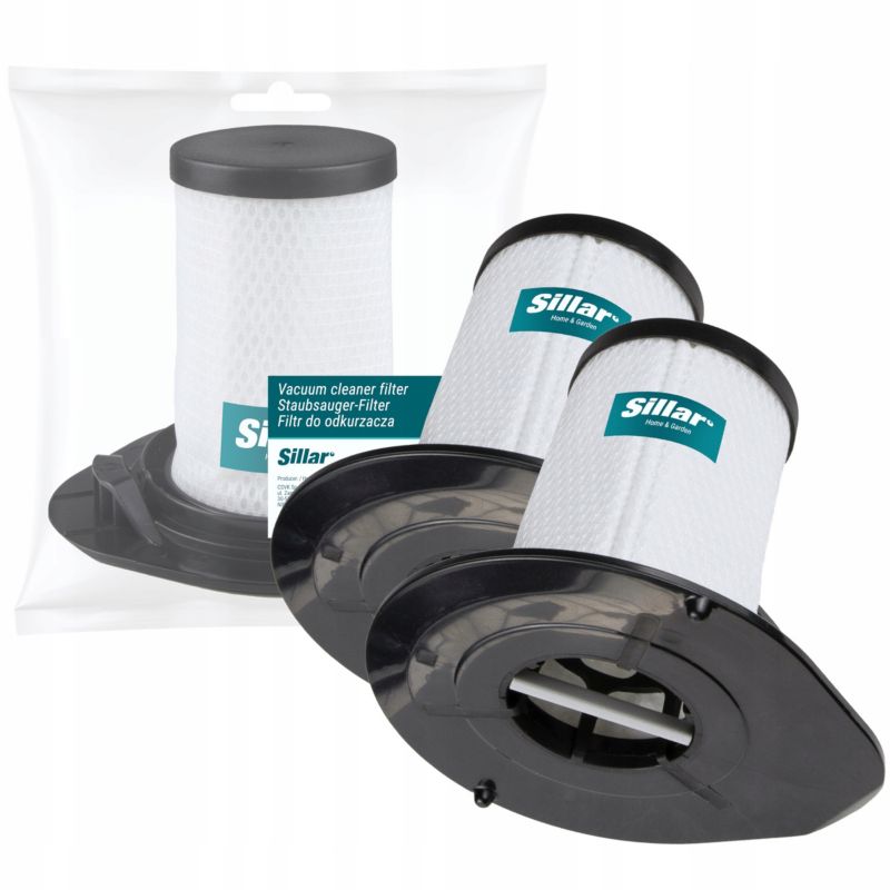 Filtr do odkurzacza, Sillar, zmywalny, wielokrotnego użytku, zamiennik do Rowenta Tefal Air Force 360/460/560, 2szt