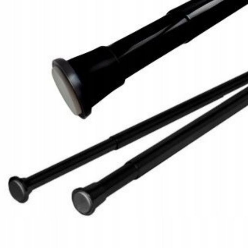 Drążek prysznicowy do zasłon Estiva rozporowy 55-90 cm czarny 27 mm 1 szt.