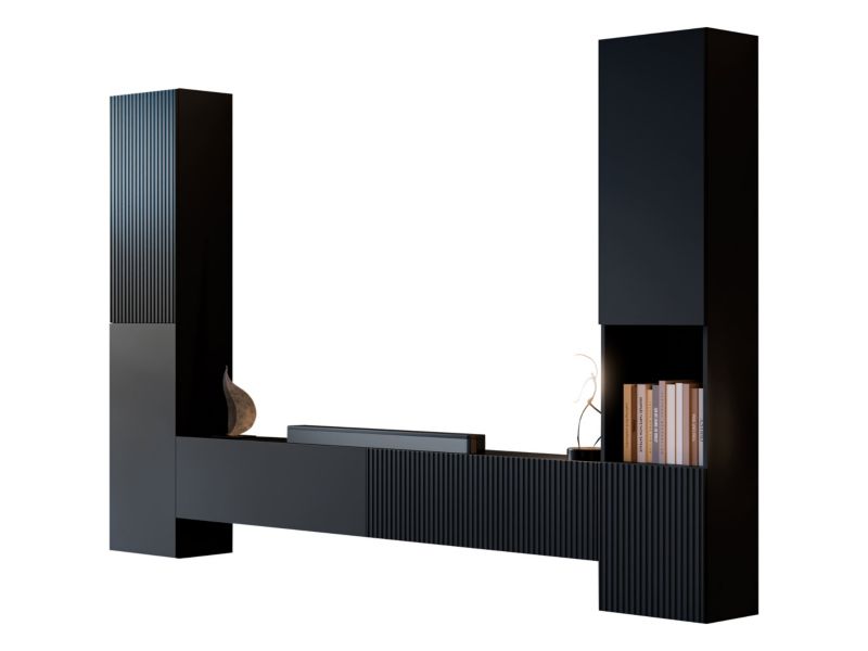 Meblościanka MIRJAN 24 Capital I czarny 1 kpl.