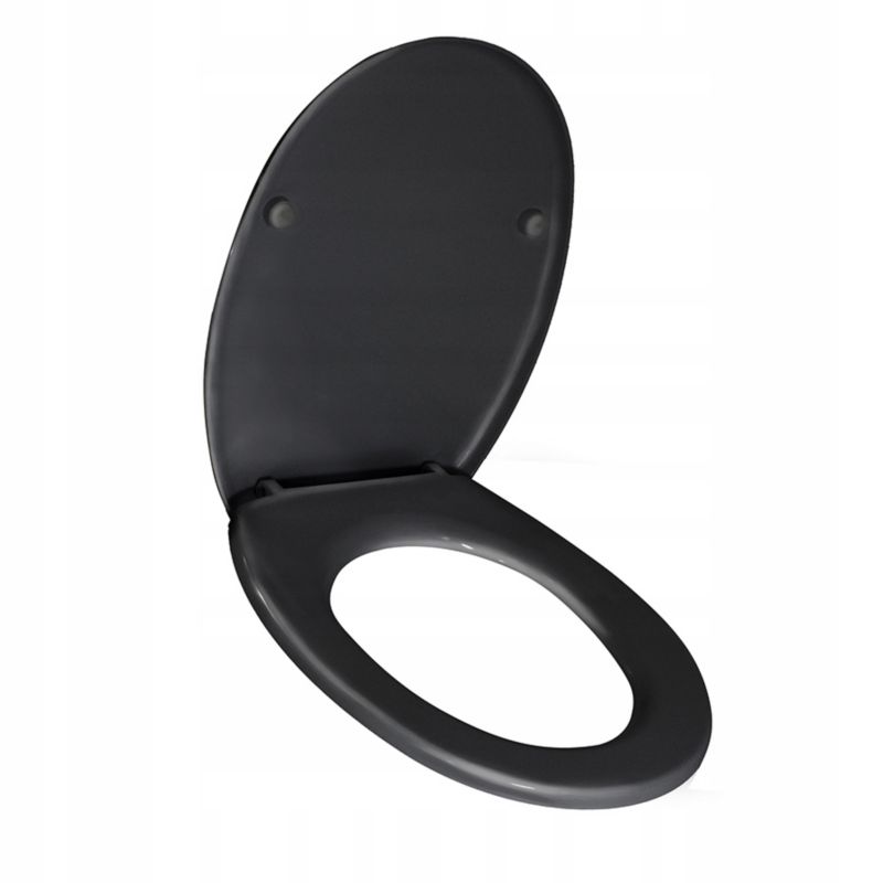 Deska sedesowa do wc Rodeno czarna wolnoopadająca duroplast 1 szt.