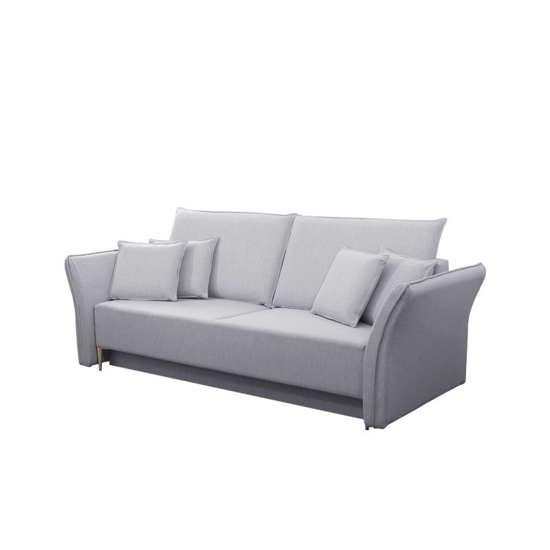 Sofa z funkcją spania MIRJAN 24 Bregi szary + złoty 1 szt.