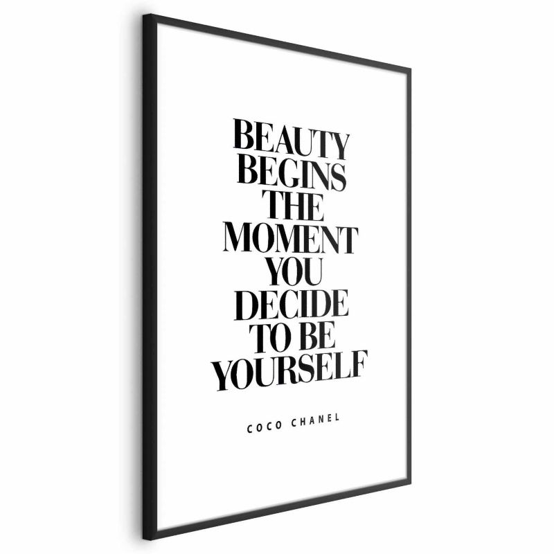 Plakat Artgeist Coco Chanel 40x60 cm z ramą czarną 1 szt
