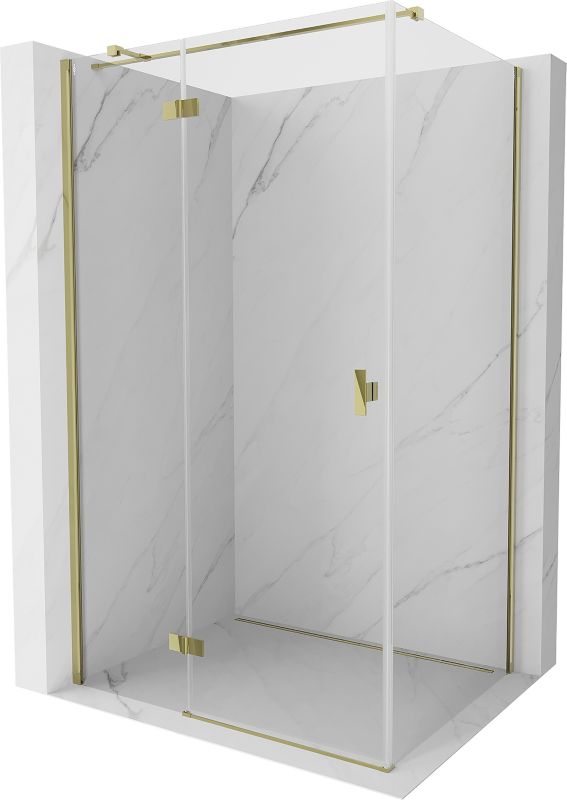 Kabina prysznicowa uchylna Mexen Mist-H T złota 95 x 120 cm lewa 1 szt