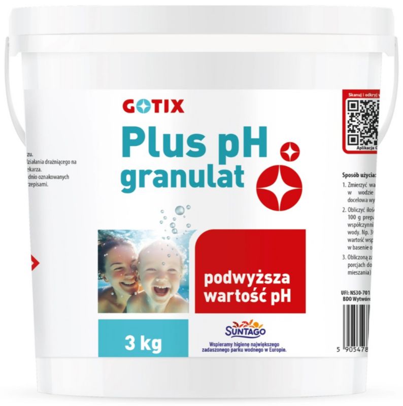 Preparat do basenu Gotix Plus pH granulat 3kg 1 szt.