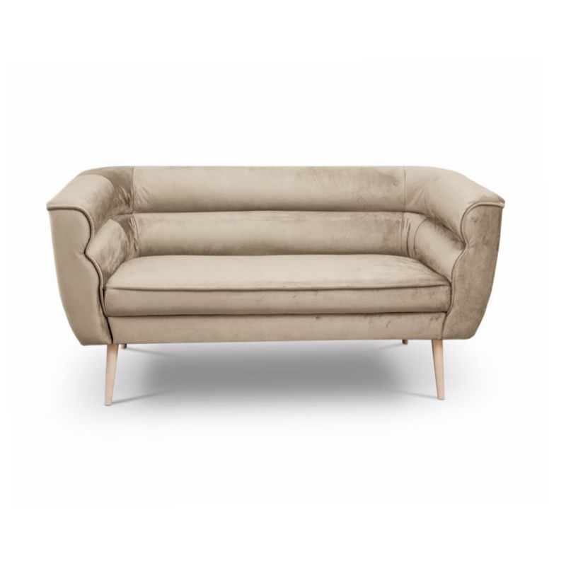 Sofa dwuosobowa Bettso Maro na drewnianych nogach w stylu skandynawskim orzechowy 1szt.