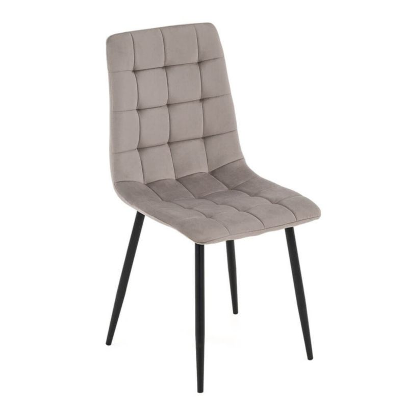 Krzesło welurowe Kobi MIRA beżowe 1 szt.