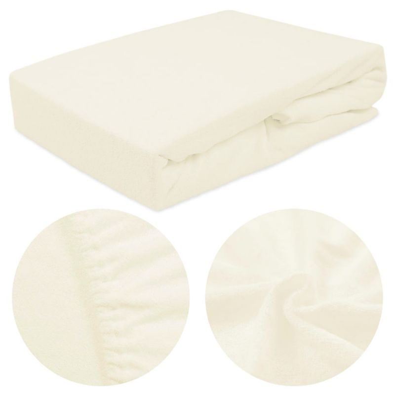 Prześcieradło frotte z gumką Darymex 200x220 kolor ecru 1 szt.